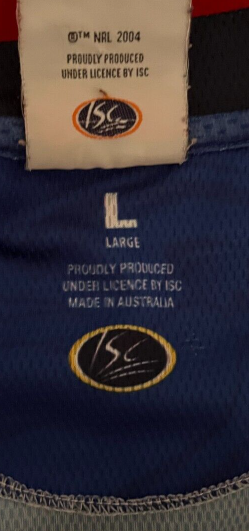 Parramatta Eels Rugby 2004 Home Shirt Jersey ISC Camiseta Trikot Mailot Size L