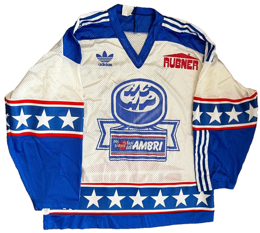 Vintage Ambri Piotta Dale McCourt 1980s Adidas Ice Hockey Jersey Shirt Men XL