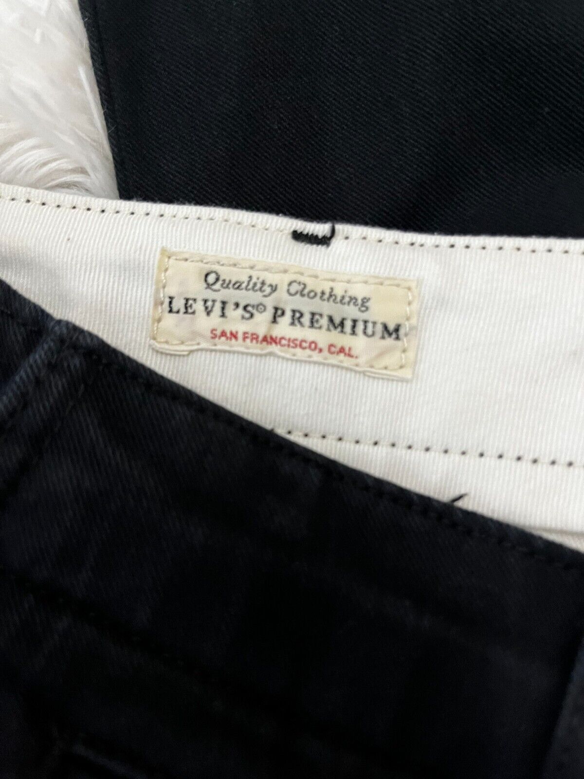 Levis Black Trousers Chino Mens 33x32 Casual Straight Pants