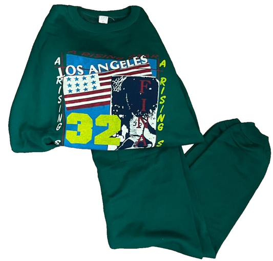 Vintage Magic Johnson Los Angeles 32 Rising Star Finals Track Suit Made in Italy