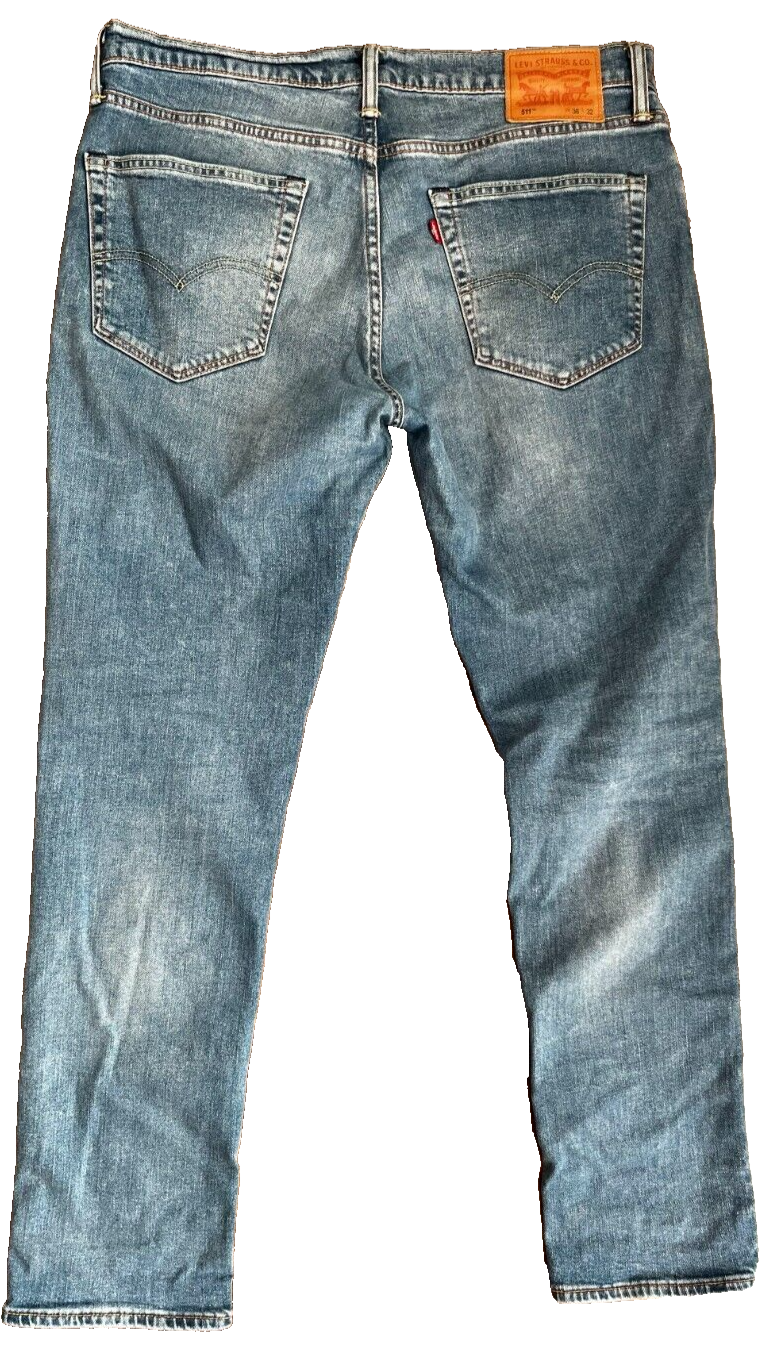 Levis 511 Blue Jeans Mens 36x32 Slim Fit Straight Leg Denim Red Tab
