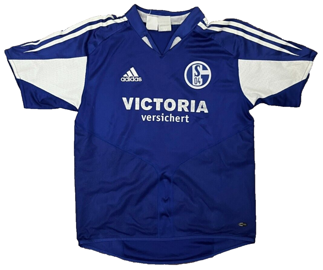 Lincoln Schalke 2004 2005 Home Shirt Jersey Adidas Camiseta Trikot Mailot YXL