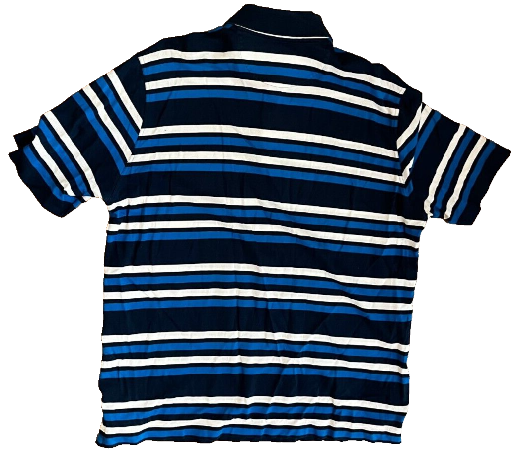 Paul Shark Yachting Polo Shirt Cotton Striped Size Men L Made in Italy