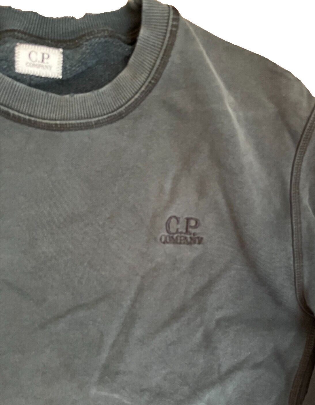 C.P Company Sweater Pullover 100% Cotton Sweatshirt Washed Gray Size Men XXL