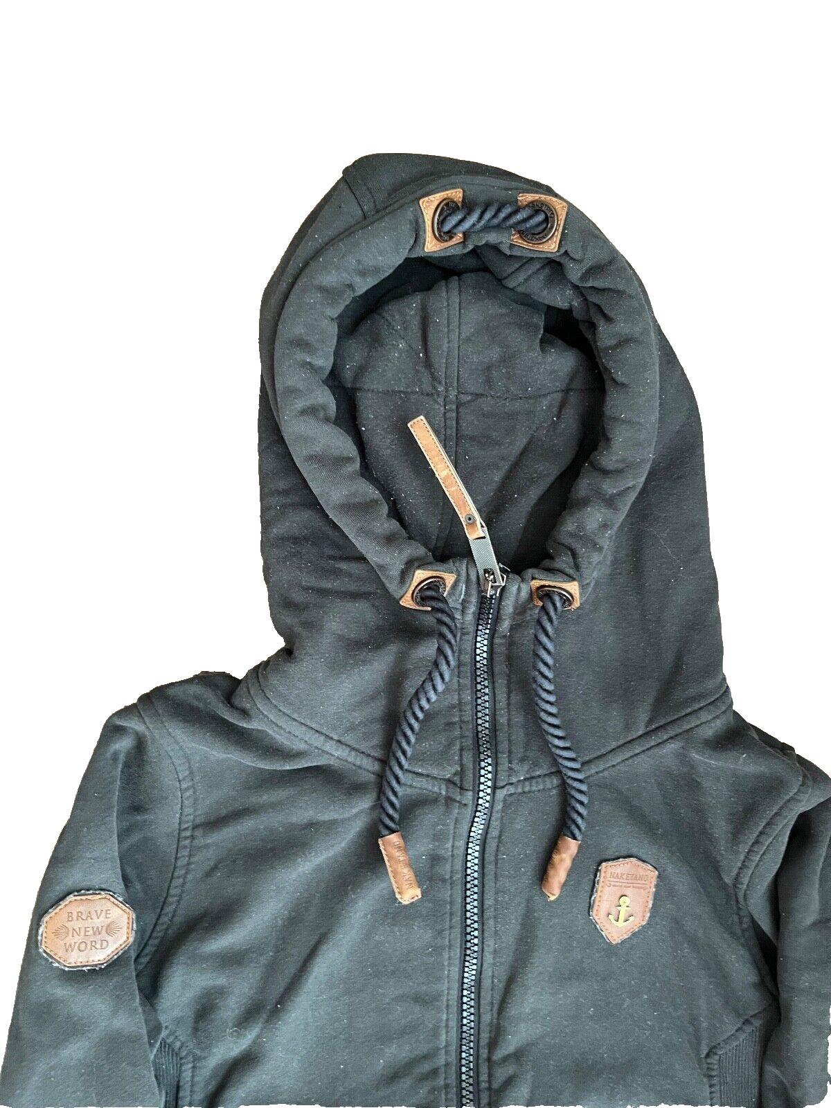 Naketano Jacket Full Zip Hoodie Gray Women Size L