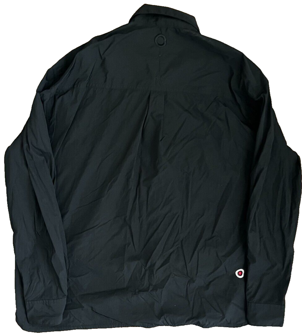 Zara Rhuigi Button Up Jacket Black Sudadera Overshirt Windbreaker Size Men L
