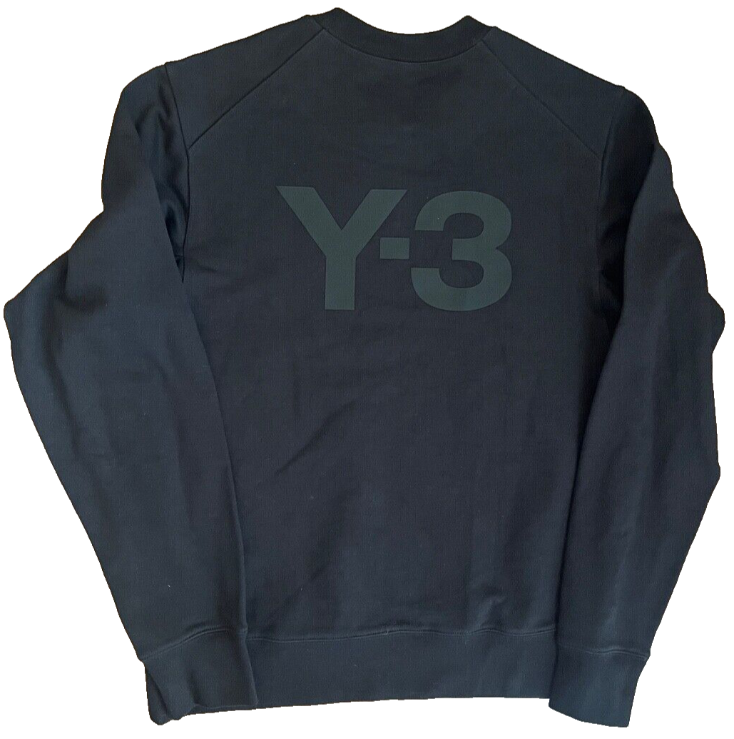 BNWT Y3 Sweater Pullover Classic Logo Crewneck Sweatshirt Cotton Men Size M