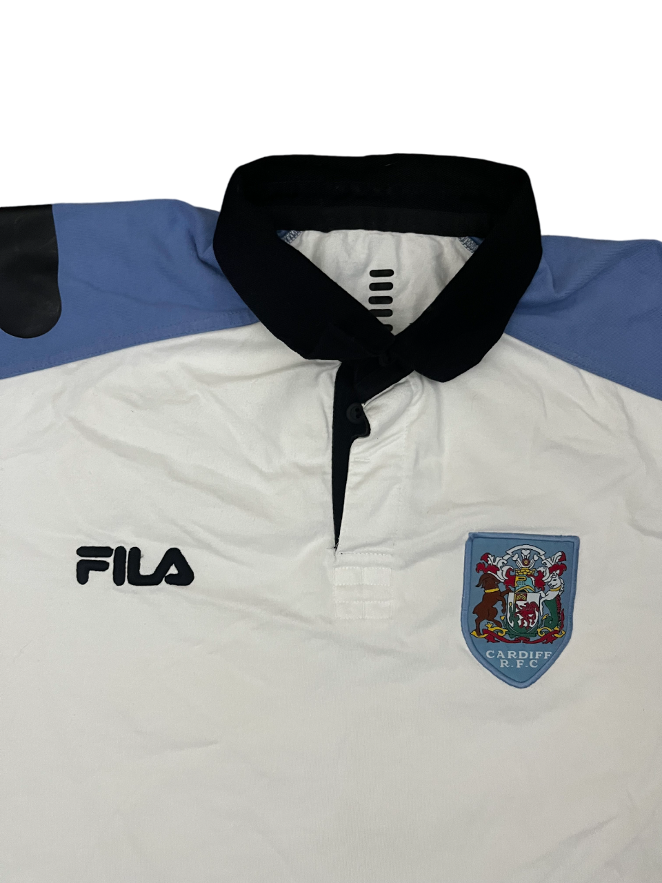 Cardiff Rugby 1999 2000 Away Shirt Jersey Fila Camiseta Trikot Mailot Size Men L