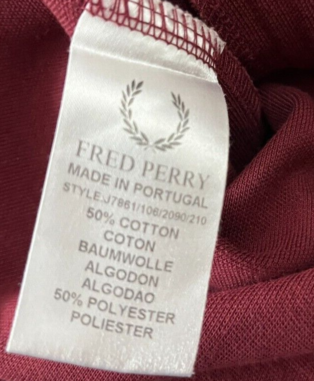 Fred Perry Full Zip Track Jacket Womens Size 10 Red Casual Sportswear Top