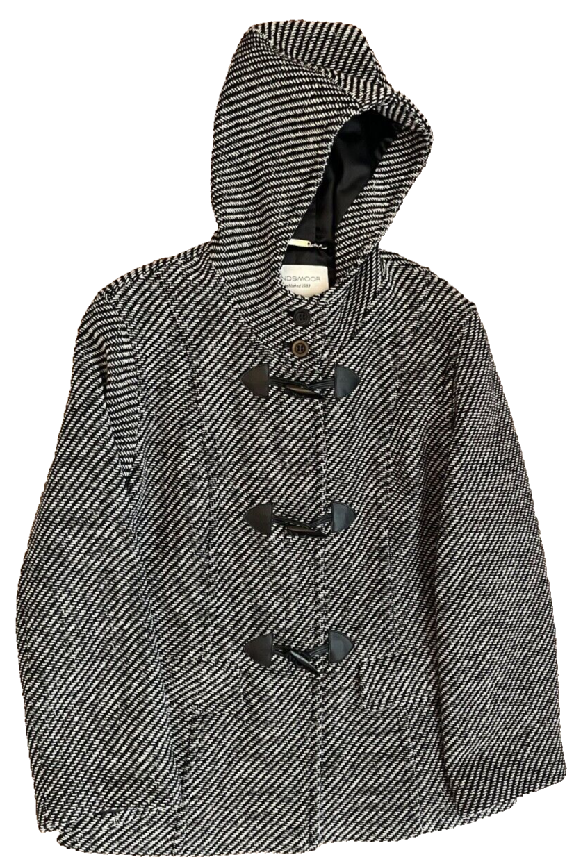 Windsmoor Wool Blend Coat Gray Jacket Hooded Women Size EUR 38 UK 12