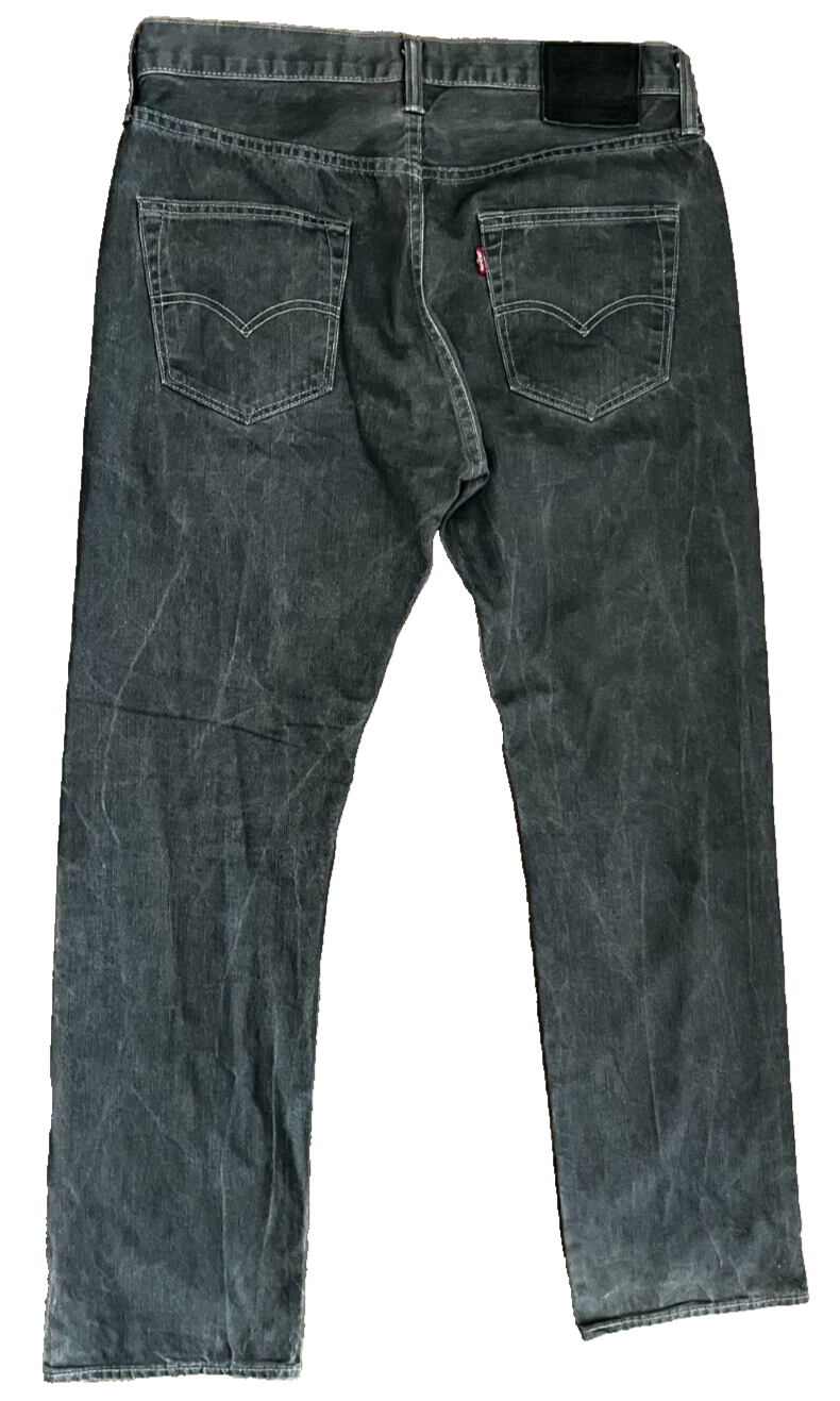 Levis 501 Gray Jeans Mens 34x32 Regular Fit Straight Leg Denim Red Tag
