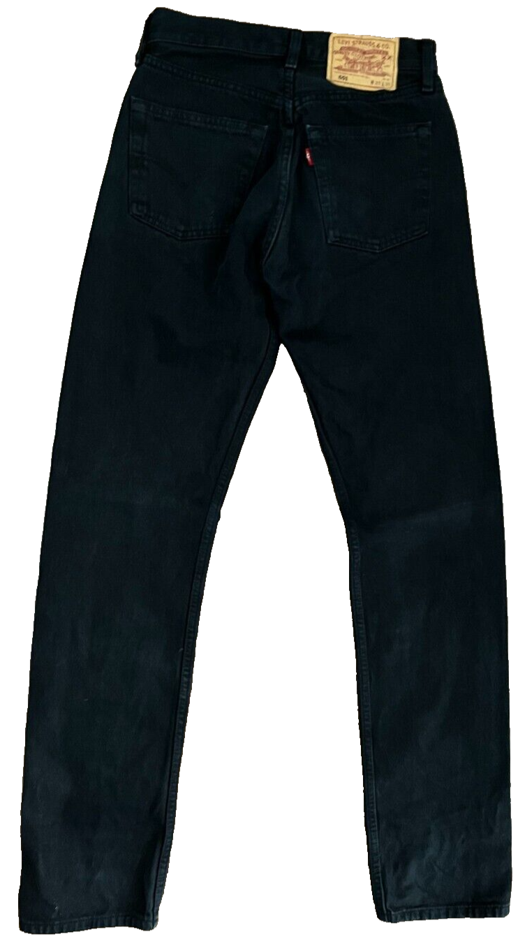 Levis 501 Black Jeans Mens 27x34 Regular Fit Straight Leg Denim Red Tag