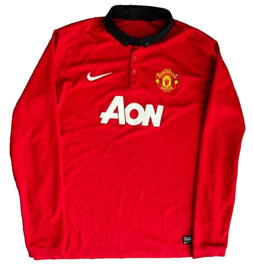 Manchester United Jersey 2013 2014 Home Shirt Long Sleeves Nike Size Youth XL