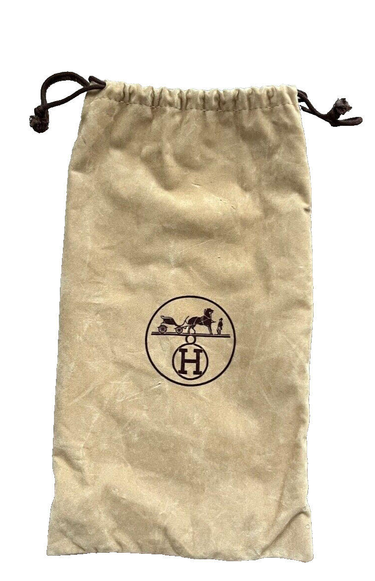 Vintage Hermes Dust Bag Beige Sand For Heels Sandals