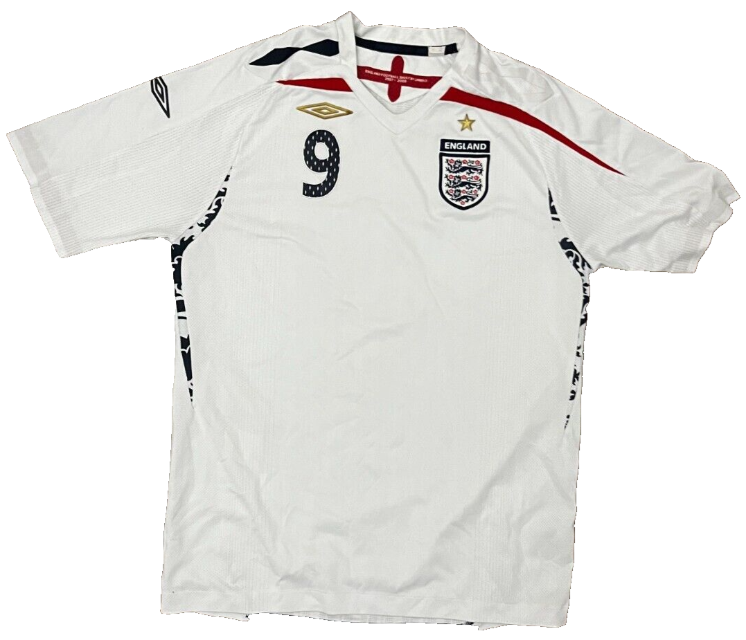 Wayne Rooney England 2008 Home Shirt Jersey Umbro Camiseta Trikot Mailot YXL
