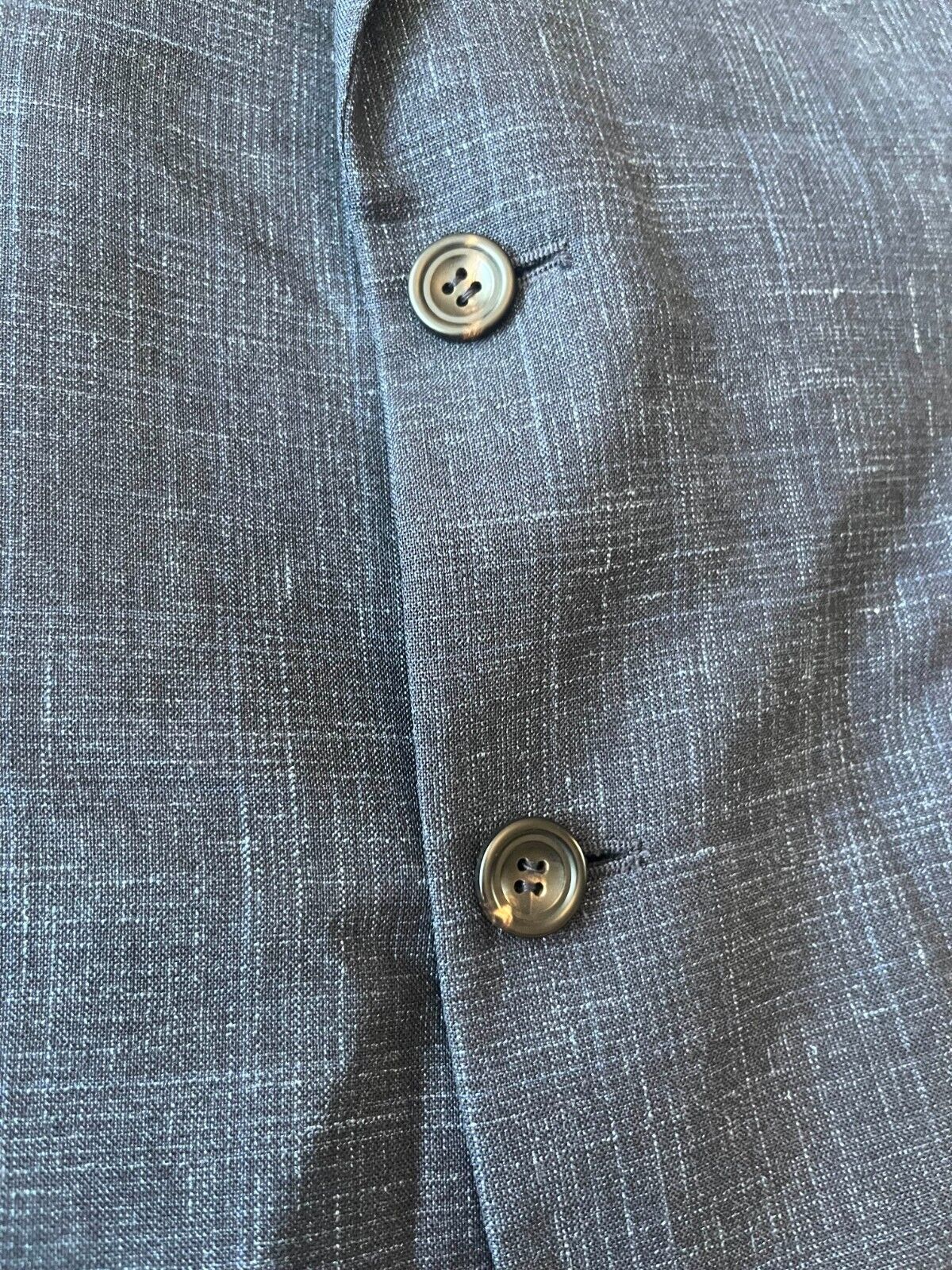 HACKETT MAYFAIR Gray Loro Piana Summertime Wool Silk Linen Suit 54 / 38