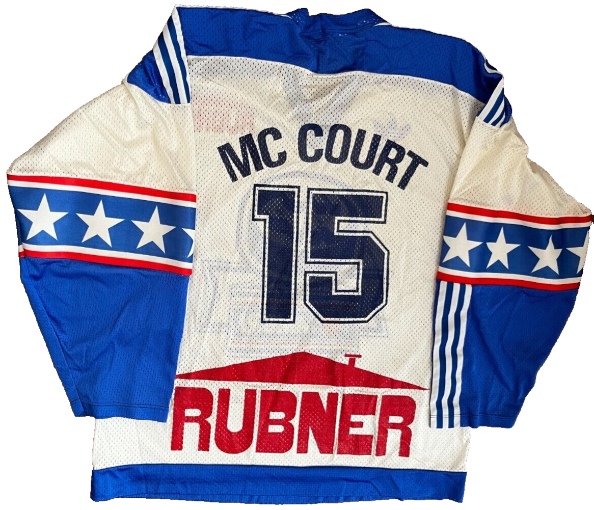 Vintage Ambri Piotta Dale McCourt 1980s Adidas Ice Hockey Jersey Shirt Men XL