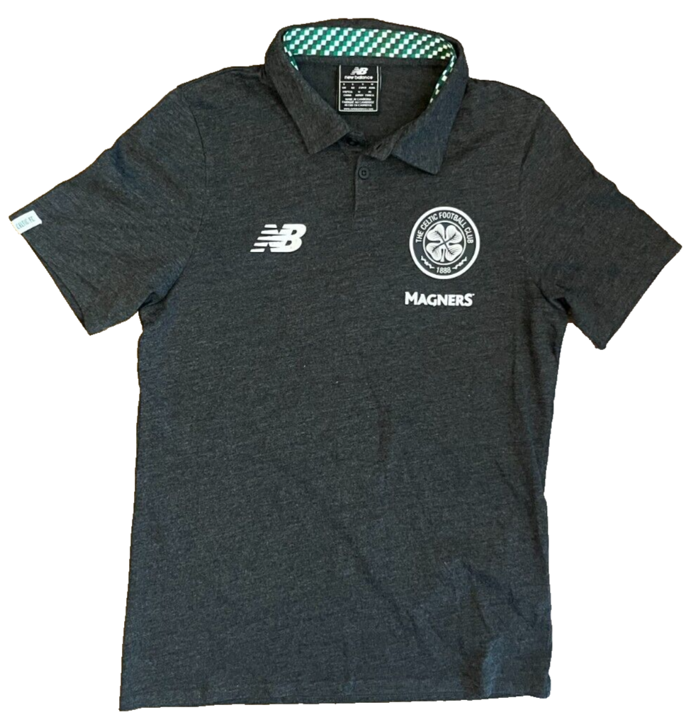 Glasgow Celtic Jersey Polo Training Shirt New Balance Football Size Men S