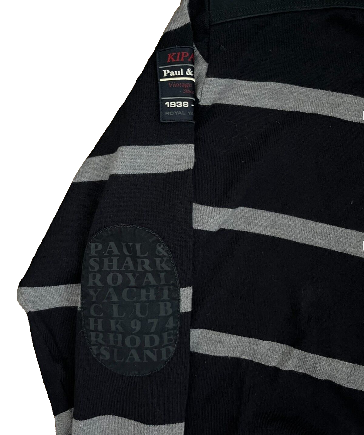Paul Shark Yachting Jacket Sweater Wool 1/4 Zip Men Size 3XL Check Measurments