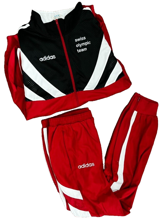 Vintage Switzerland Olympic Team Adidas Track Suit Jacket Pants Size Men L