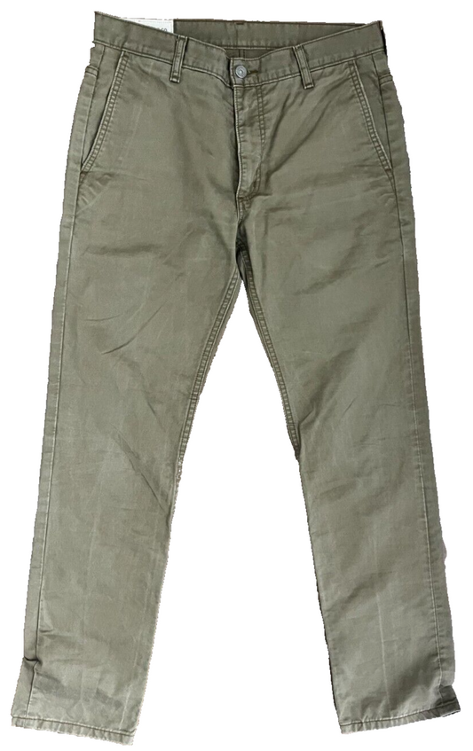 Levis Brown Beige Pants Mens 32x32 Regular Fit Straight Chino White Blank Tag