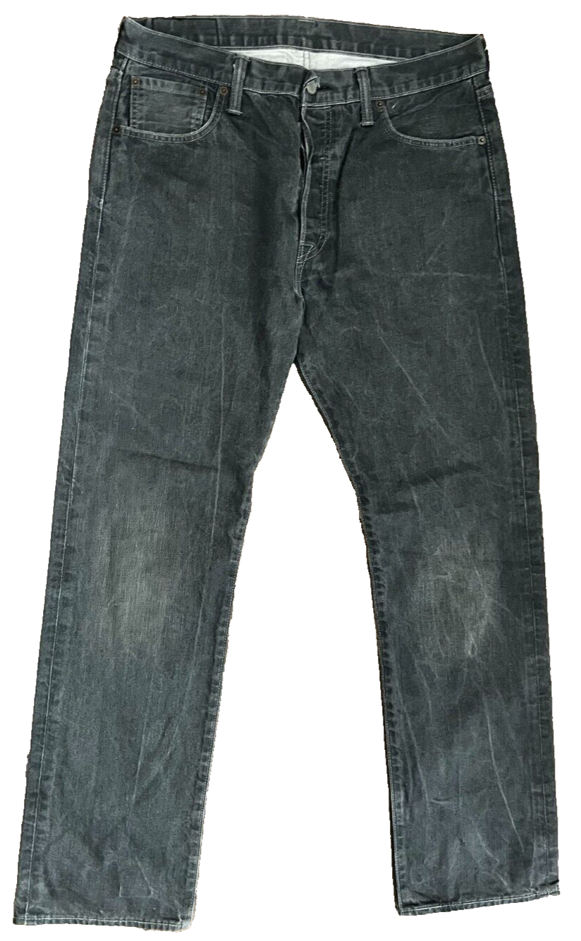 Levis 501 Gray Jeans Mens 34x32 Regular Fit Straight Leg Denim Red Tag