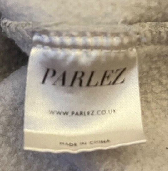 Parlez Hoodie Sweater Pullover Gray Embroidered Drawstring Size Men L