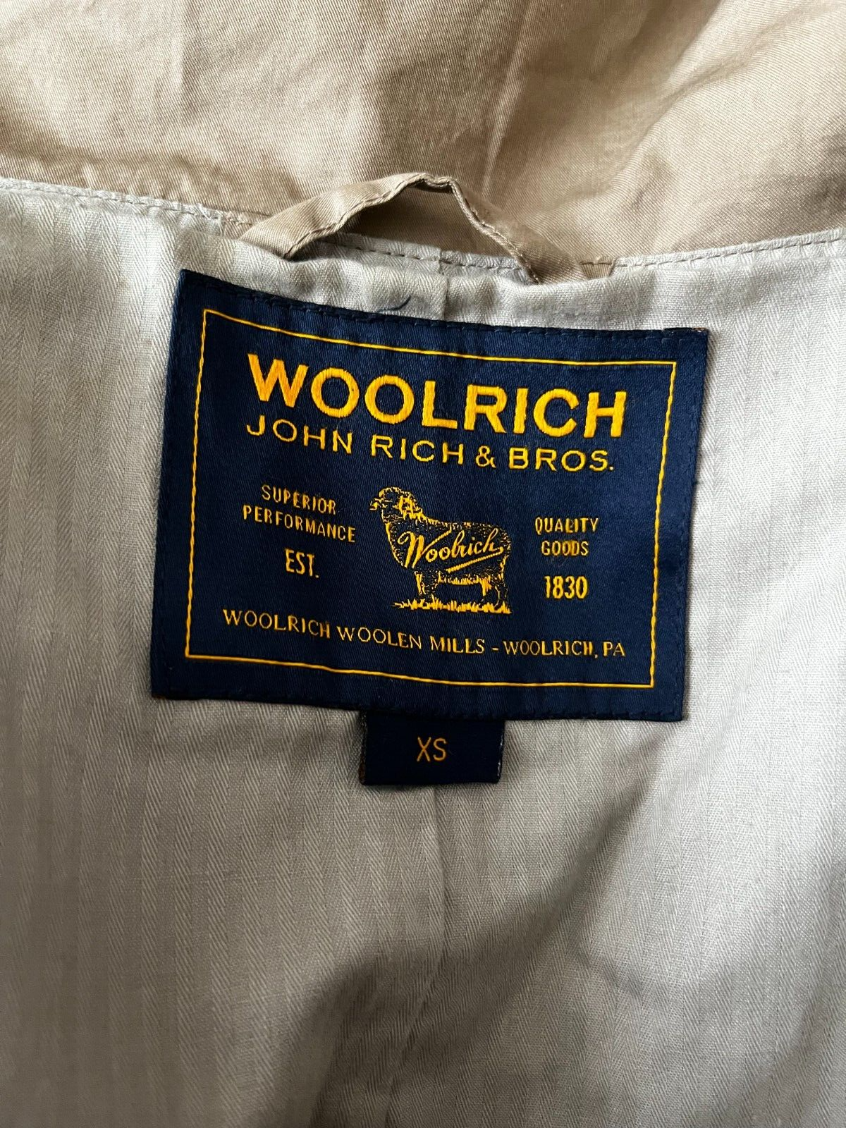 Woolrich Cotton Hooded Jacket Size Women XS