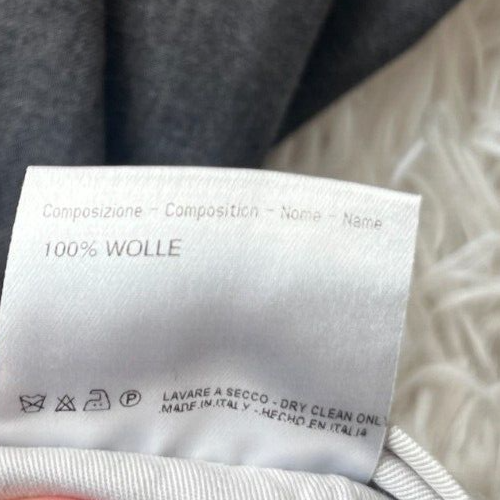 Brioni Dress Suit Pants Gray Trousers Delta Wool Men Size 57R Straight Leg Hem