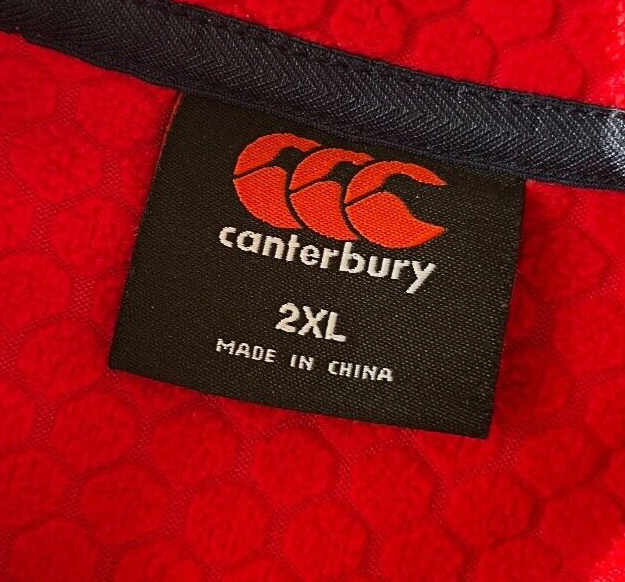 British Irish Lions Rugby Jacket Sweater Training Canterbury Size Men 2XL