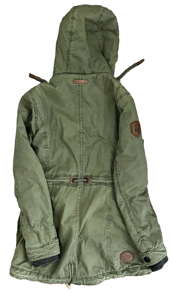 Naketano Winter Jacket Outdoor Hooded Women Size M Green