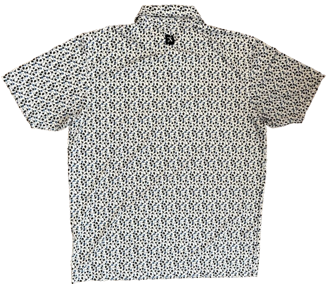 FootJoy FJ Polo Shirt Mens 2XL Floral Flower Print Performance Golf Short Sleeve