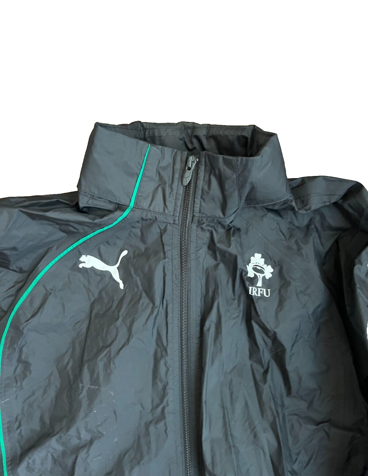 Ireland Rugby IRFU Training Jacket Puma Windbreaker Size Men L