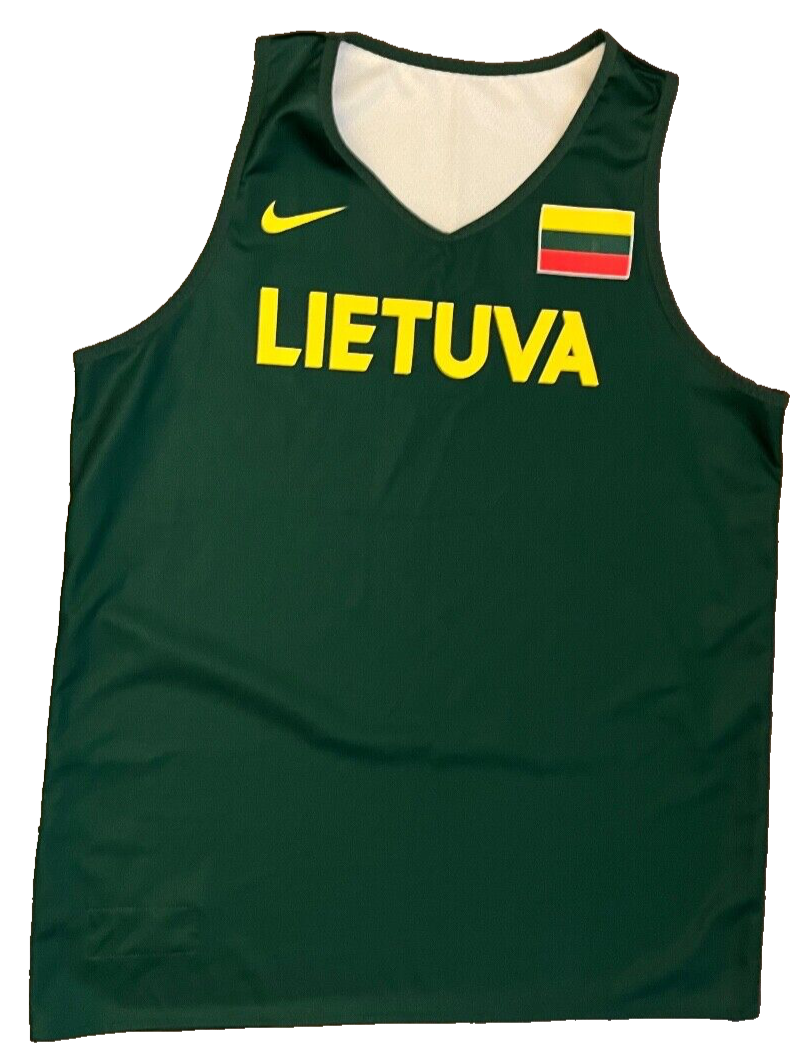 Lithuania Basketball Jersey Training Shirt Nike Reversible Men Size L