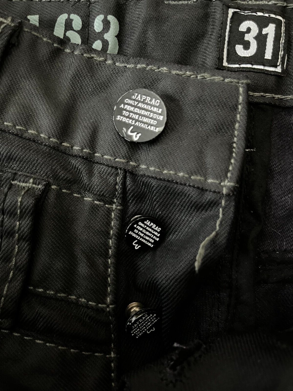 Japrag Japan Jeans Denim Men Size 31 Okishana Samoki Limited Edition Black