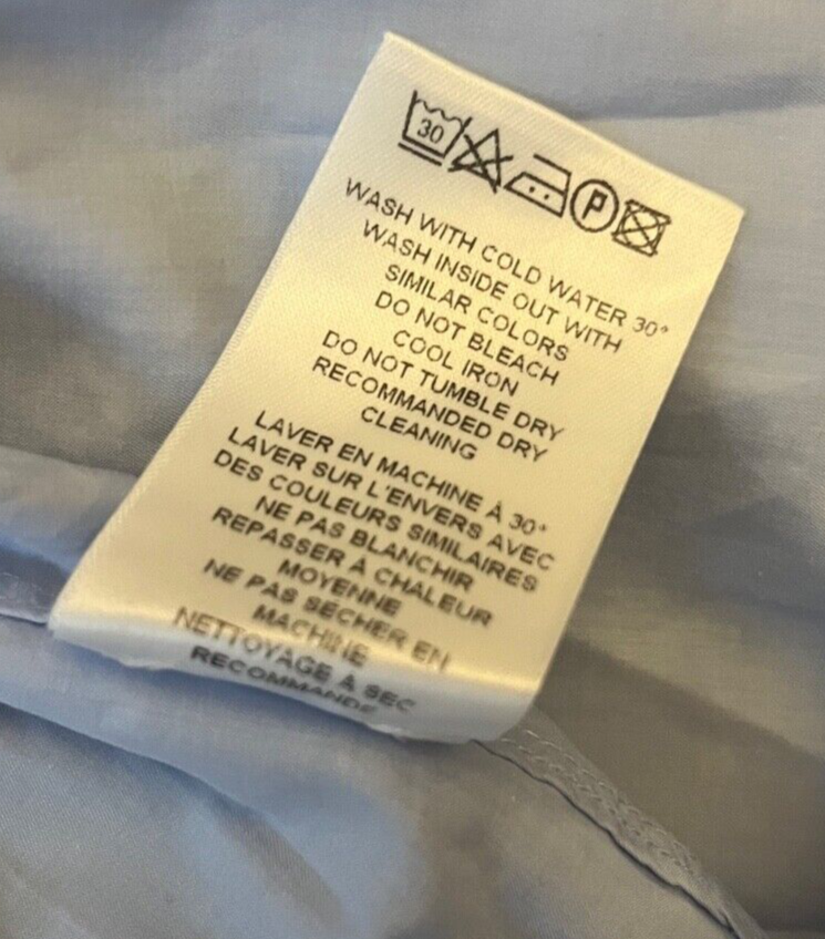 Officine Generale Paris 6e Shirt Button Down Light Blue Cotton Size Men L