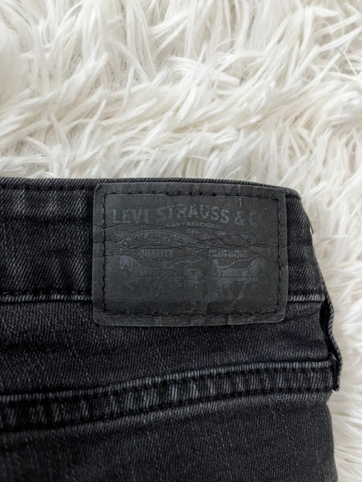 Levis 721 Black Jeans Womens 29x30 High Rise Skinny Fit Denim Pants Black Tab