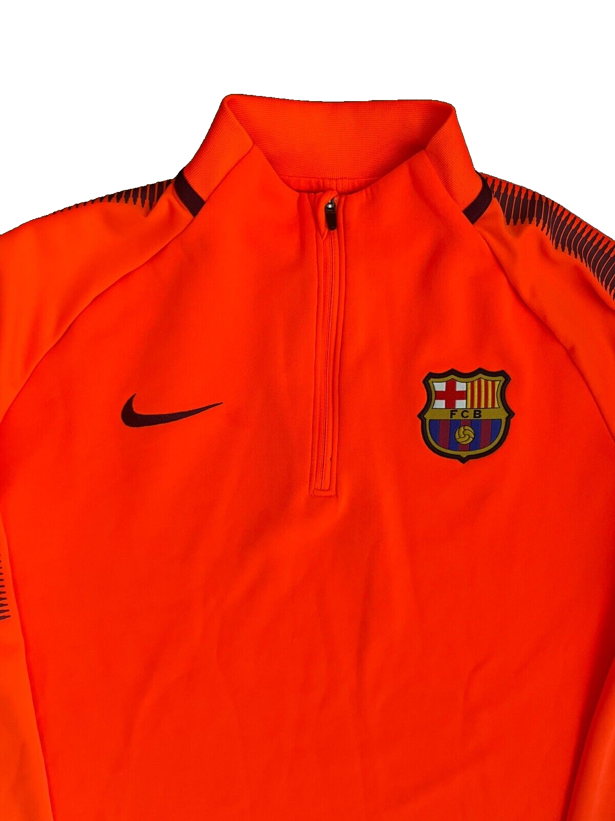 Barcelona Jersey Quarter Zip Training Shirt Jacket Nike Size Youth XL