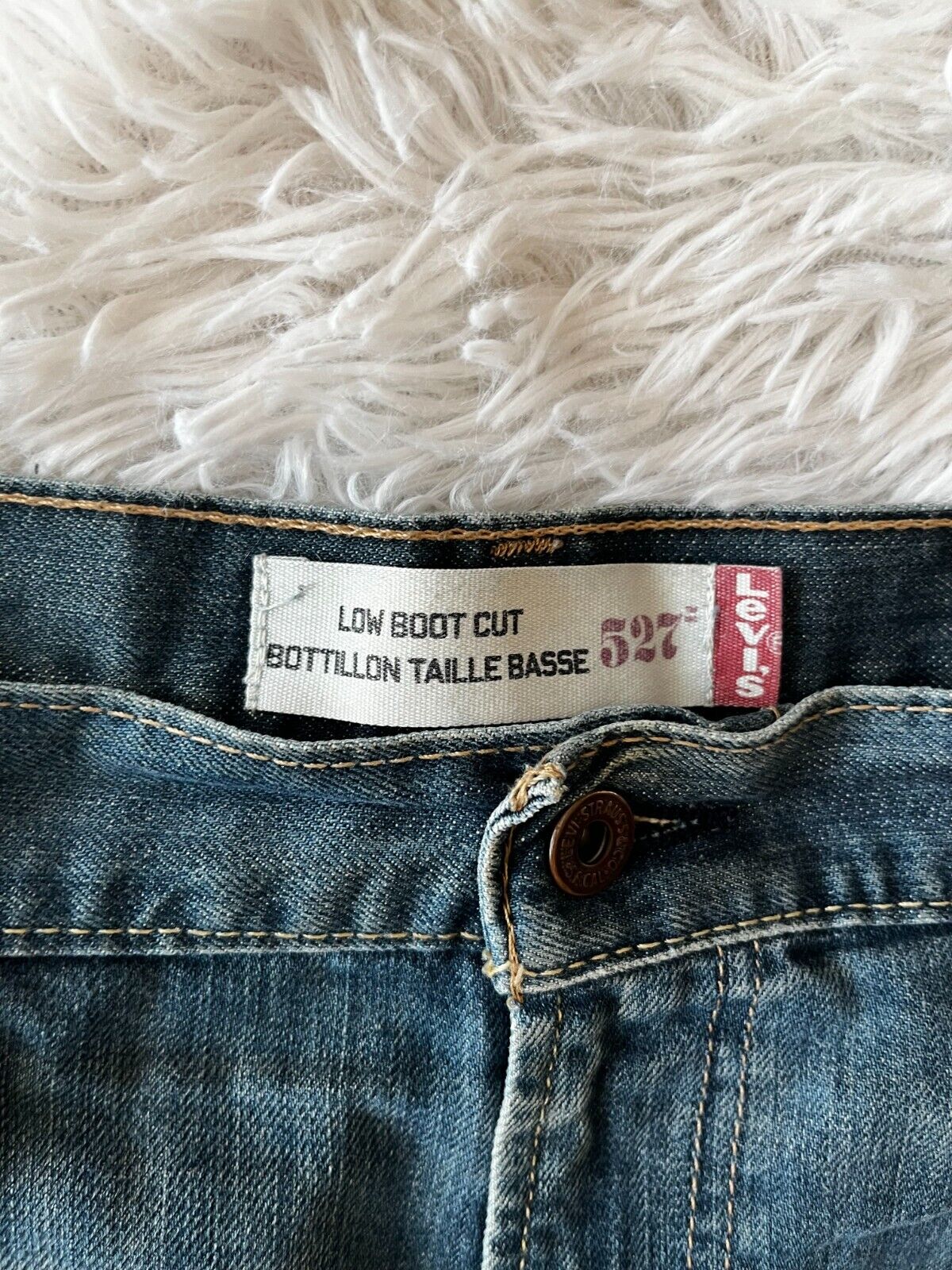 Levis 527 Blue Jeans Mens 36x30 Regular Fit Low Boot Cut Denim Red Tab