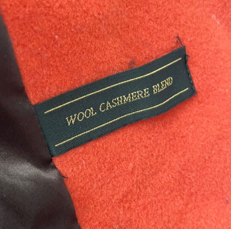 Windsmoor Wool Cashmere Blend Coat Orange Jacket Women Size EUR 42 UK 16