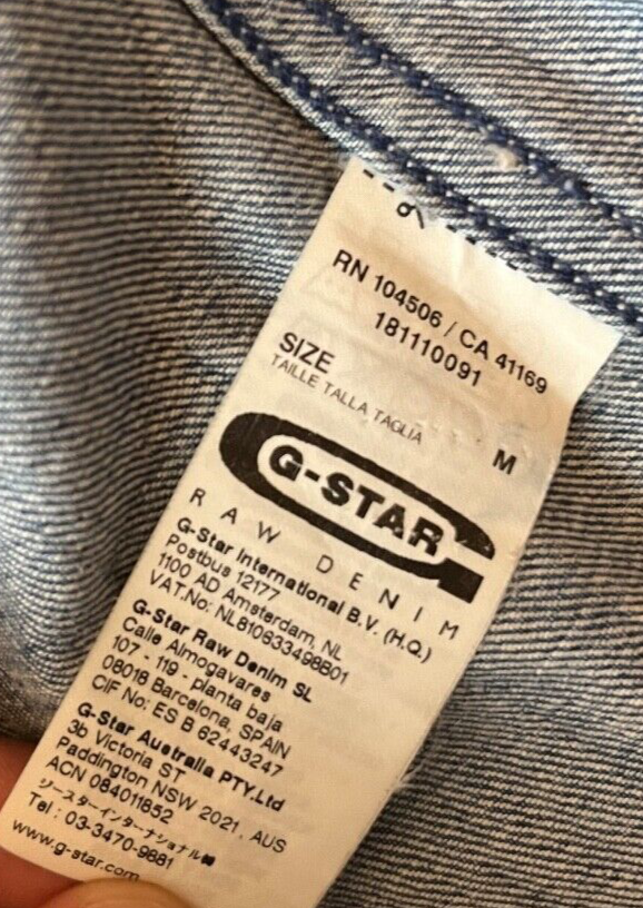 G Star Raw Denim Jacket Slim Tailor Women Size M