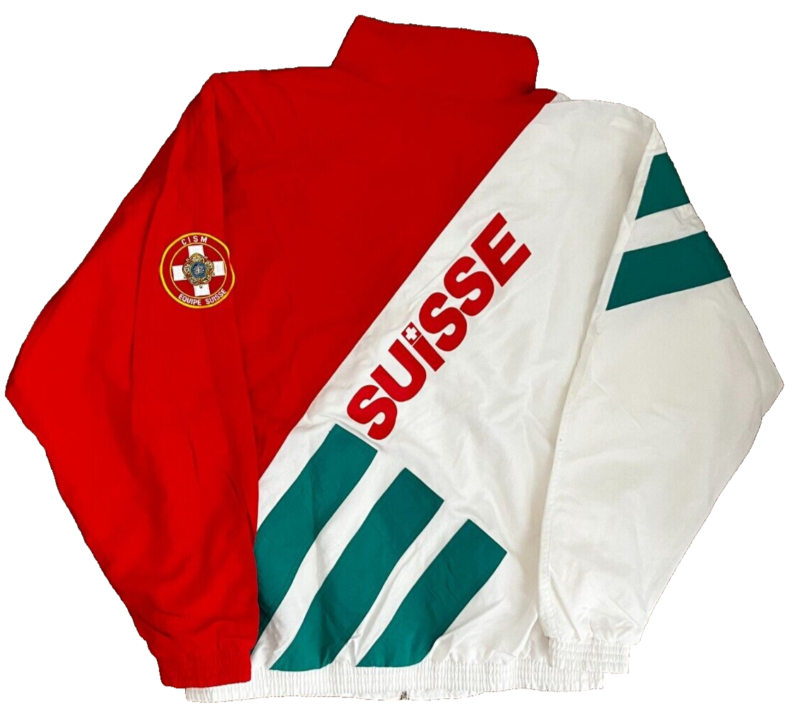 Vintage Switzerland Military Team Adidas Track Suit Jacket Pants Size Men L