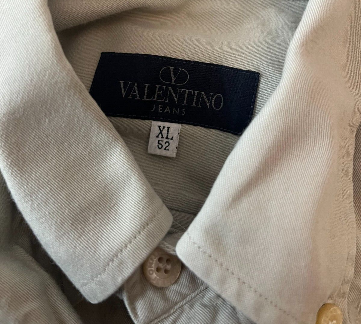 Valentino Jeans Button Up Shirt Cotton Men Size XL 52