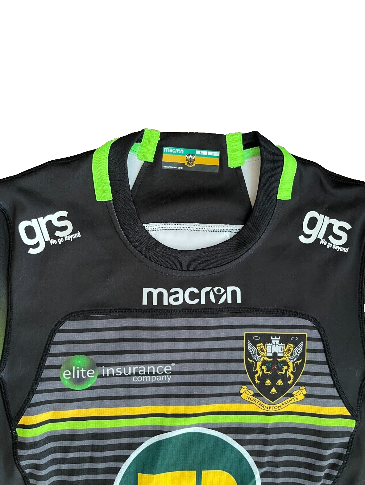 Northampton Saints Rugby 2017 2018 European Cup Jersey Shirt Macron Size Men M