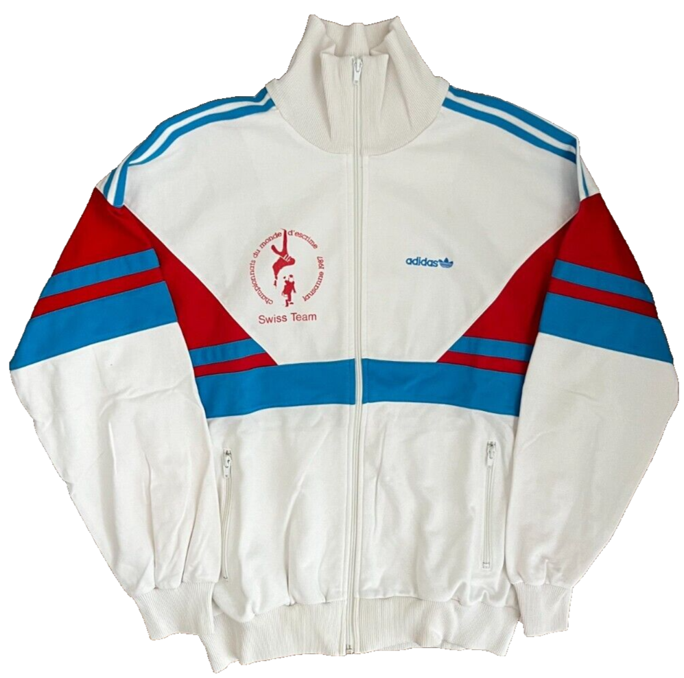Vintage Switzerland 1987 Fencing Team Adidas Track Suit Jacket Pants Size Men M
