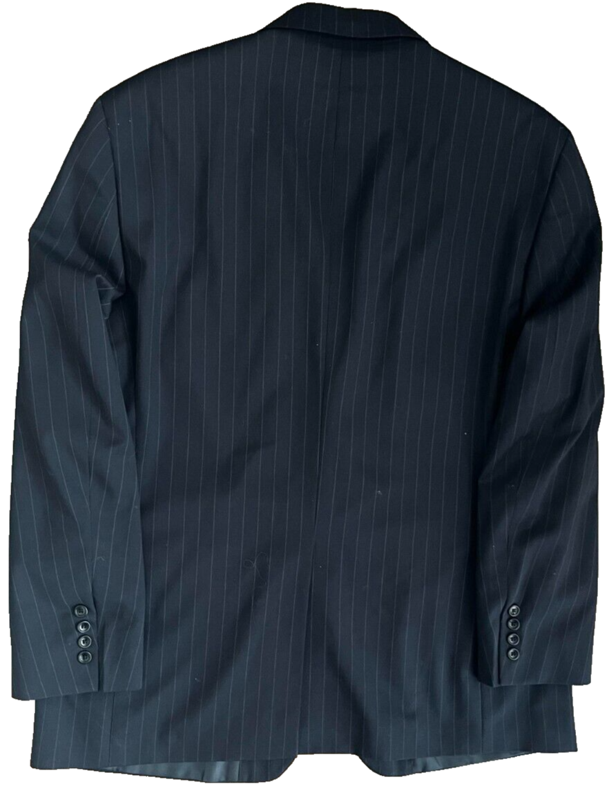 BNWT Nautica Wool Blazer Jacket Sport Coat Two Button Men Size 42R Black Striped