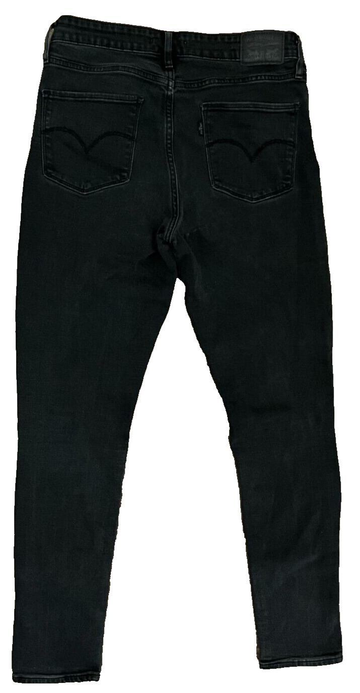 Levis 721 Black Jeans Womens 29x30 High Rise Skinny Fit Denim Pants Black Tab