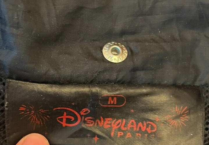 Disneyland Paris Jacket Windbreaker Oversized Full Zip Size Men M