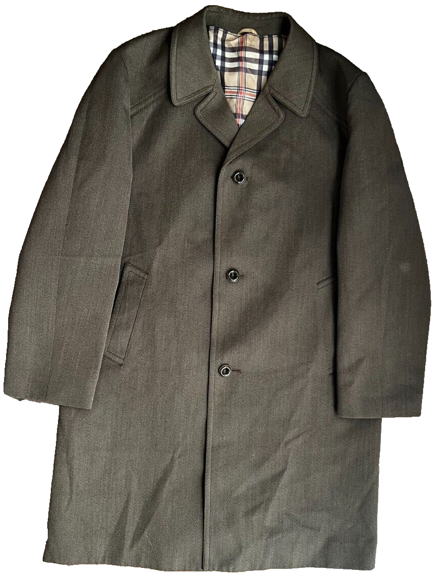 Wellington Executive Wool Polyester Coat Jacket Men Size L Made in UK