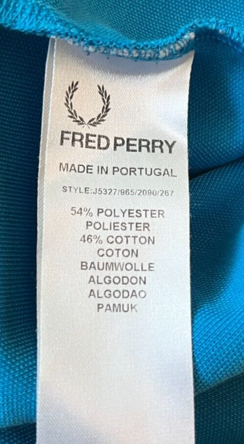 Vintage Fred Perry Track Jacket Blue Full Zip Track Top Size Men M